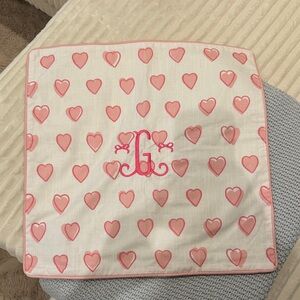 Pottery Barn Kids Pink Heart Pillow Cover